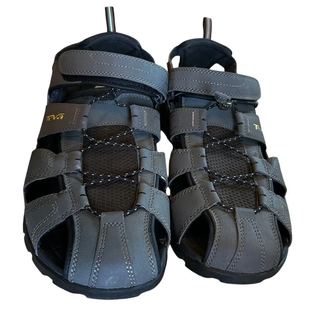 Teva Grey Omnium Closed Toe Hiking Water Sandals Men's 13